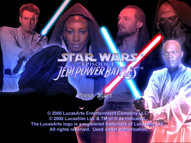 Star Wars Episode I: Jedi Power Battles Title Screen